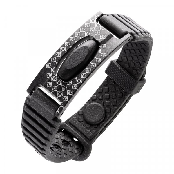 Lunavit Magnetic Silicone Bracelet Carbo Stripe